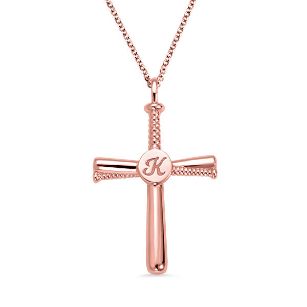 Stacked Bat Cross Pendant With Chain Necklace – Baseball Legend Apparel